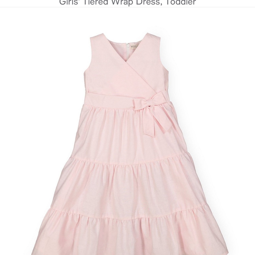 Like New!! Pink Tiered Wrap Dress for Kids